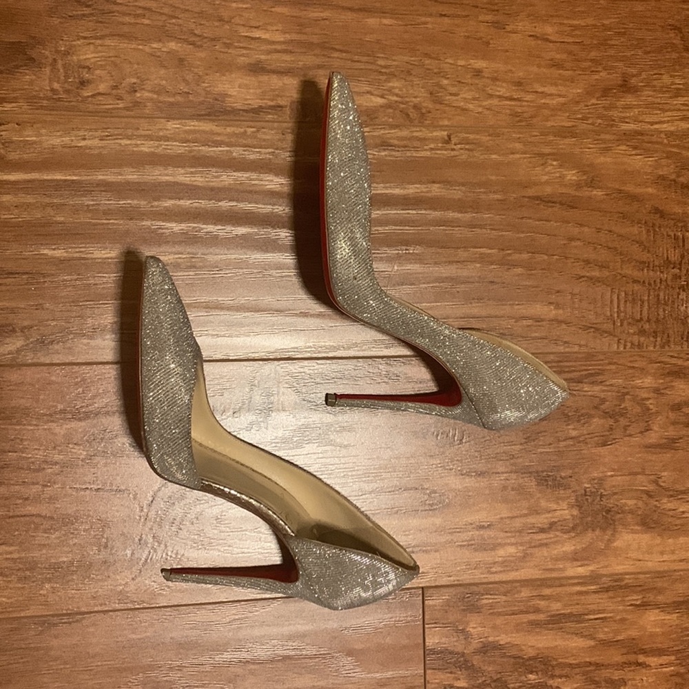 Christian Louboutin | Iriza 100mm | Glitter silver/gold Size 39.5 - Picture 9 of 14